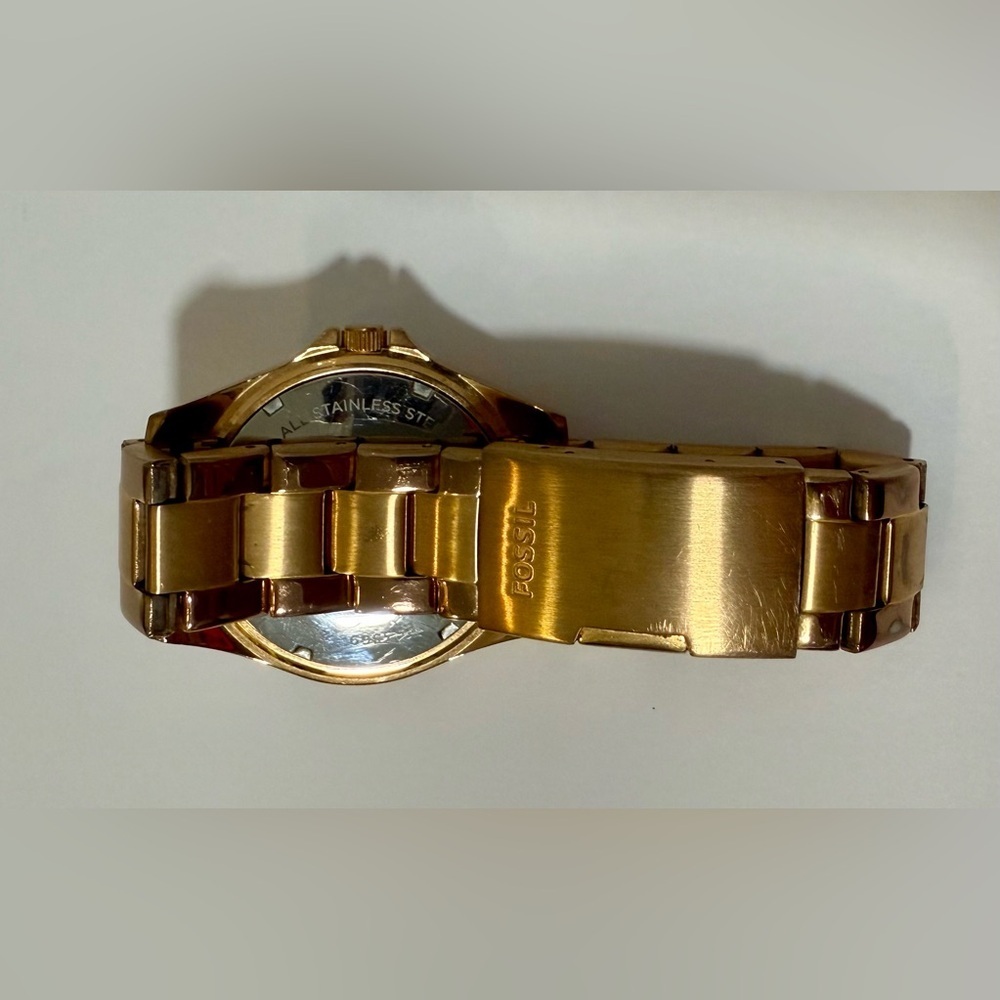 Fossil Riley Multi-Function Blue Dial Rose Gold-T… - image 5